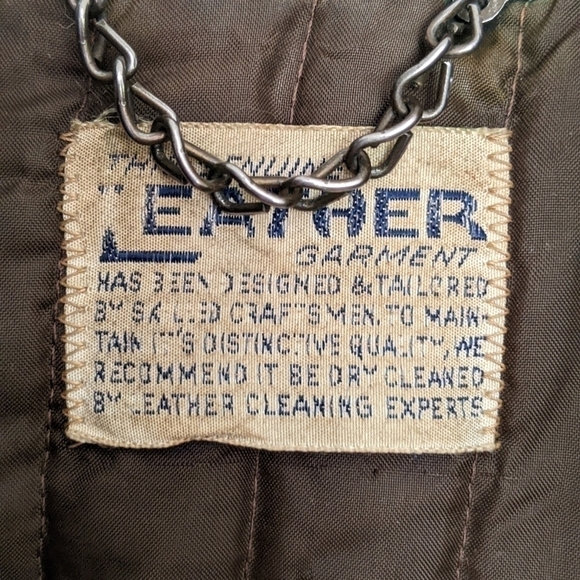 Vintage Leather Tailored Motorcycle Cafe Racer Jacket Brown Large - Picture 6 of 11